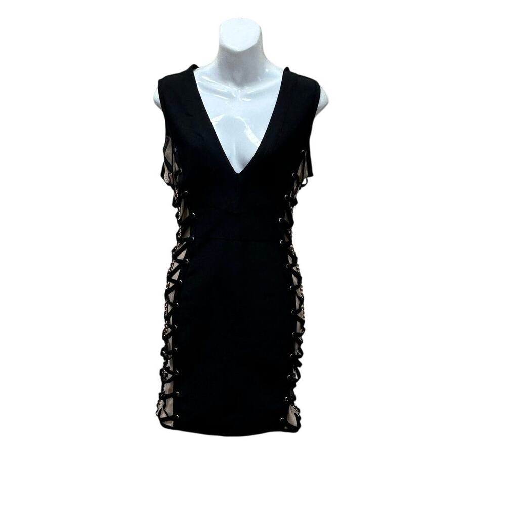 Ario Collection  Black Lace Side Bodycon Dress size M
